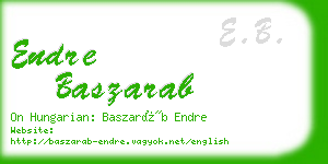 endre baszarab business card